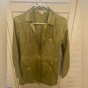 Tyler Boe Light Green Textured Raincoat